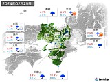 2024年02月25日の近畿地方の実況天気