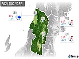 2024年02月25日の山形県の実況天気