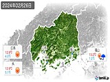 2024年02月26日の広島県の実況天気