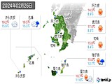 2024年02月26日の鹿児島県の実況天気