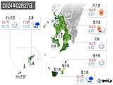2024年02月27日の鹿児島県の実況天気