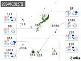 2024年02月27日の沖縄県の実況天気