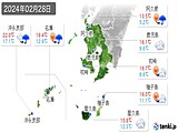 2024年02月28日の鹿児島県の実況天気
