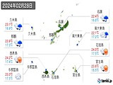 2024年02月28日の沖縄県の実況天気