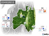 2024年03月01日の福島県の実況天気