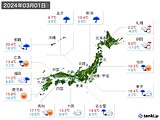 実況天気(2024年03月01日)