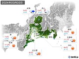 2024年03月02日の東海地方の実況天気