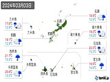 2024年03月03日の沖縄県の実況天気