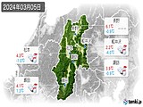 2024年03月05日の長野県の実況天気