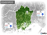 2024年03月05日の岡山県の実況天気