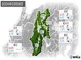 2024年03月06日の長野県の実況天気