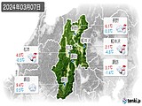 2024年03月07日の長野県の実況天気