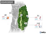 2024年03月08日の岩手県の実況天気