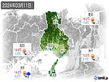 2024年03月11日の兵庫県の実況天気