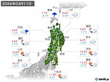 実況天気(2024年03月11日)