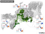 2024年03月12日の東海地方の実況天気