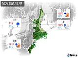 2024年03月12日の三重県の実況天気