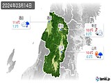 2024年03月14日の山形県の実況天気