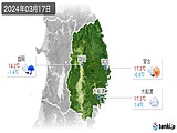 2024年03月17日の岩手県の実況天気