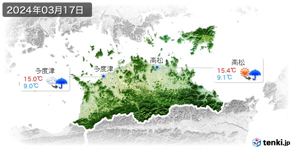 香川県(2024年03月17日の天気