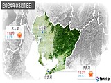 2024年03月18日の愛知県の実況天気