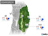 2024年03月23日の岩手県の実況天気