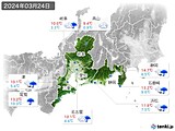 2024年03月24日の東海地方の実況天気