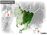 2024年03月27日の愛知県の実況天気
