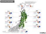 2024年03月28日の東北地方の実況天気