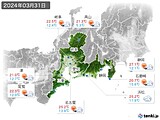2024年03月31日の東海地方の実況天気