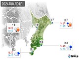 2024年04月01日の千葉県の実況天気