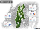 2024年04月04日の長野県の実況天気