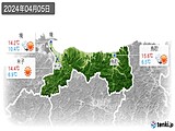 2024年04月05日の鳥取県の実況天気