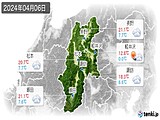 2024年04月06日の長野県の実況天気