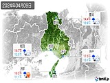 2024年04月09日の兵庫県の実況天気