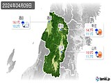 2024年04月09日の山形県の実況天気
