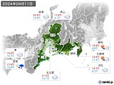 2024年04月11日の東海地方の実況天気