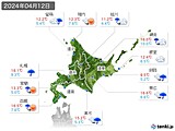2024年04月12日の北海道地方の実況天気