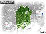 2024年04月15日の岡山県の実況天気