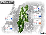 2024年04月16日の長野県の実況天気