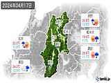 2024年04月17日の長野県の実況天気