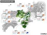 2024年04月18日の近畿地方の実況天気