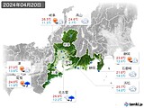 2024年04月20日の東海地方の実況天気