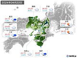 2024年04月20日の近畿地方の実況天気