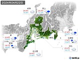2024年04月22日の東海地方の実況天気