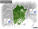 2024年04月22日の岡山県の実況天気