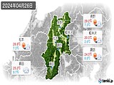 2024年04月26日の長野県の実況天気