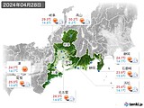 2024年04月28日の東海地方の実況天気