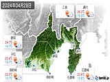 2024年04月28日の静岡県の実況天気
