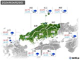 2024年04月29日の中国地方の実況天気